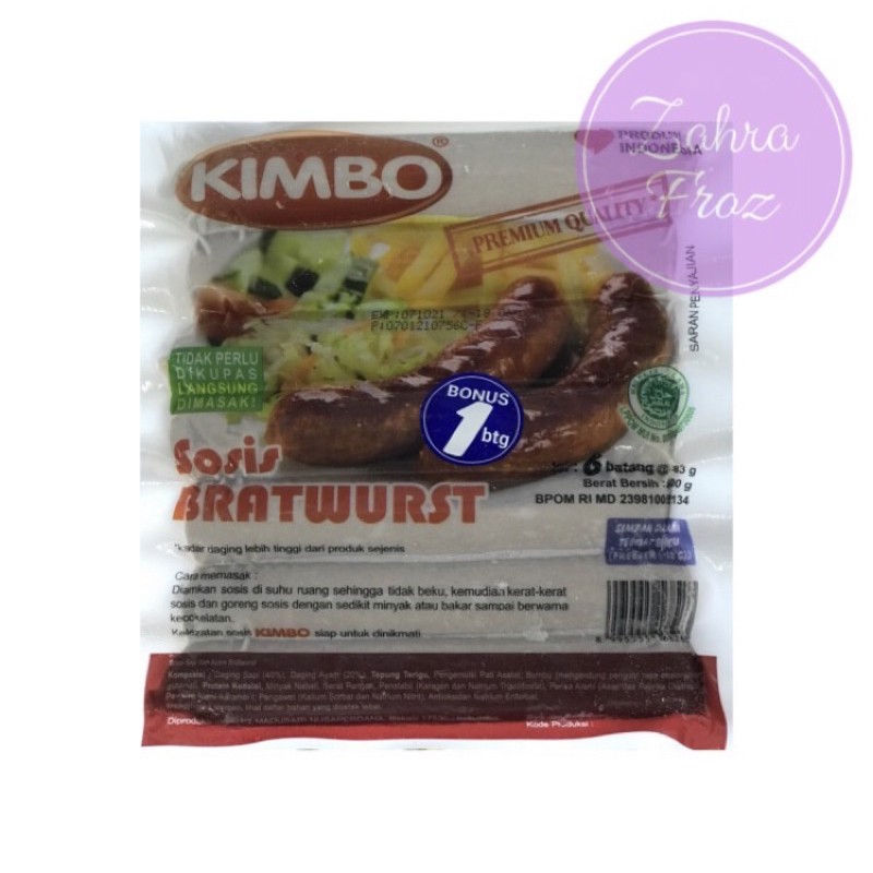 

KIMBO SOSIS BRATWURST 500 GR ISI 6