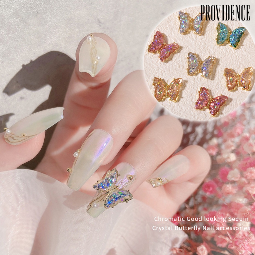 Berlian Imitasi Butterfly 3d Bahan Alloy Untuk Dekorasi Nail Art