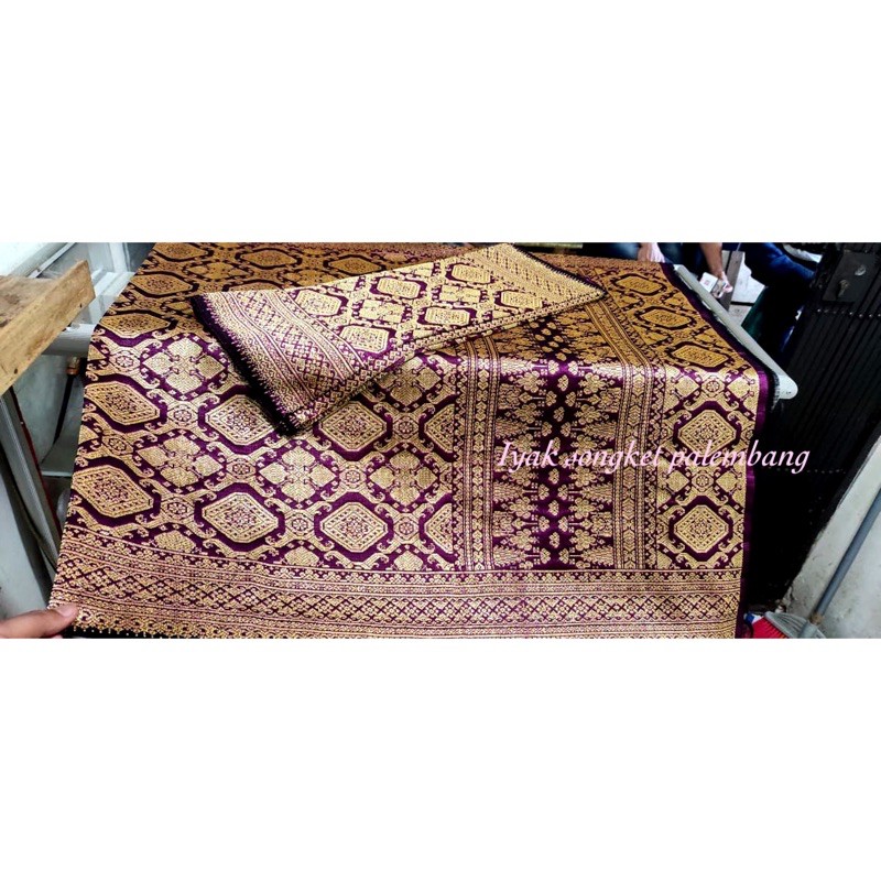 songket palembang gebeng ori