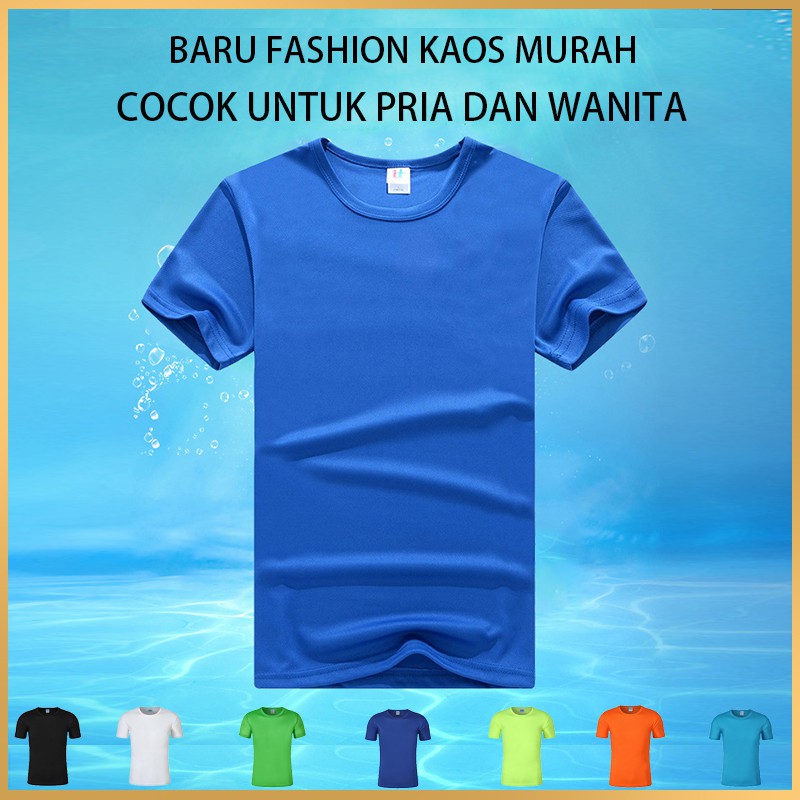 Atasan T-shirt Pria Wanita Kaos polos banyak warna dengan harga murah Pakaian Pria dan wanita