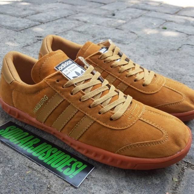 adidas hamburg brown suede