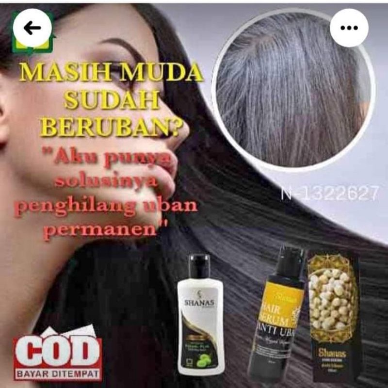 Shampoo Paket Anti Uban Shampo Mencegah Uban Sampo Penghitam Rambut BPOM Penghilang Uban Permanen Wa