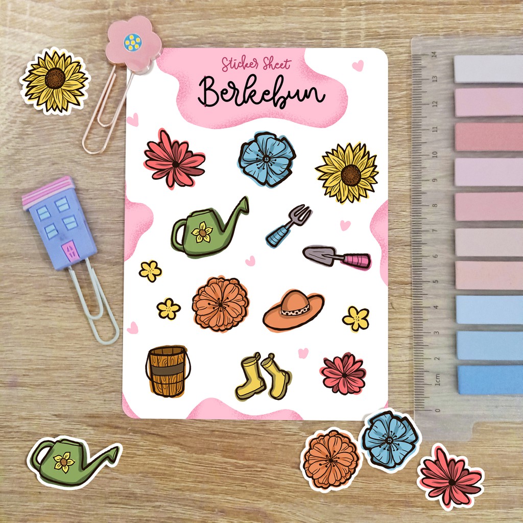 

Berkebun" Sticker for Planner