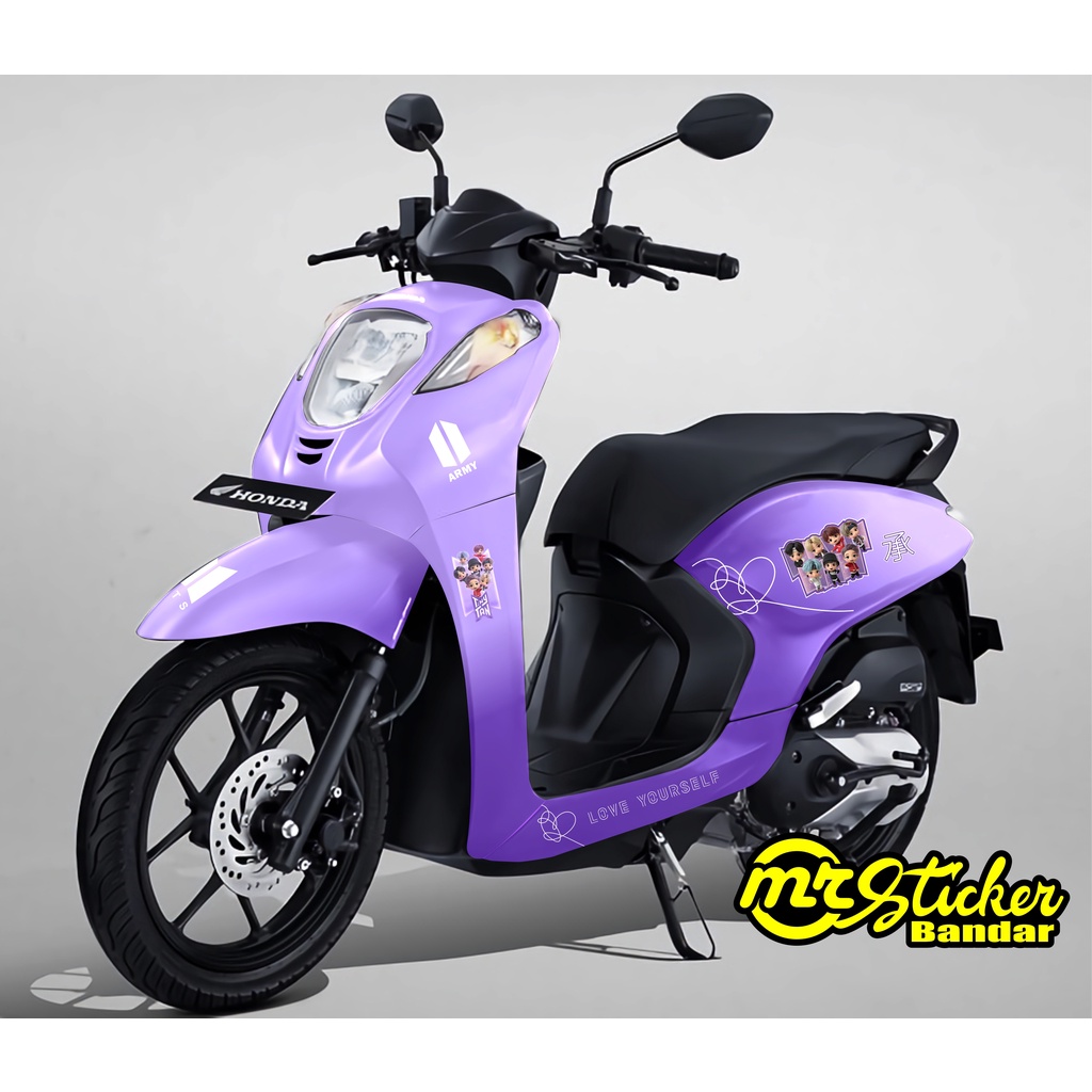 Sticker Decal Genio Dekal Honda Geniio Stiker Honda Gennio Full Body Motif BTS Tiny Tan