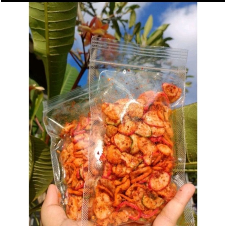 

Kerupuk Seblak Daun Jeruk Pedas Poll 50 gram