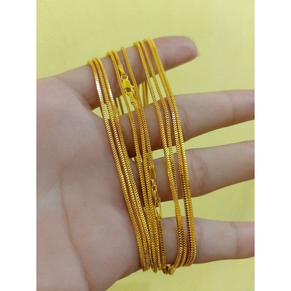 KALUNG MILANO DEWASA IMPORT PERAK 925 LAPIS MAS