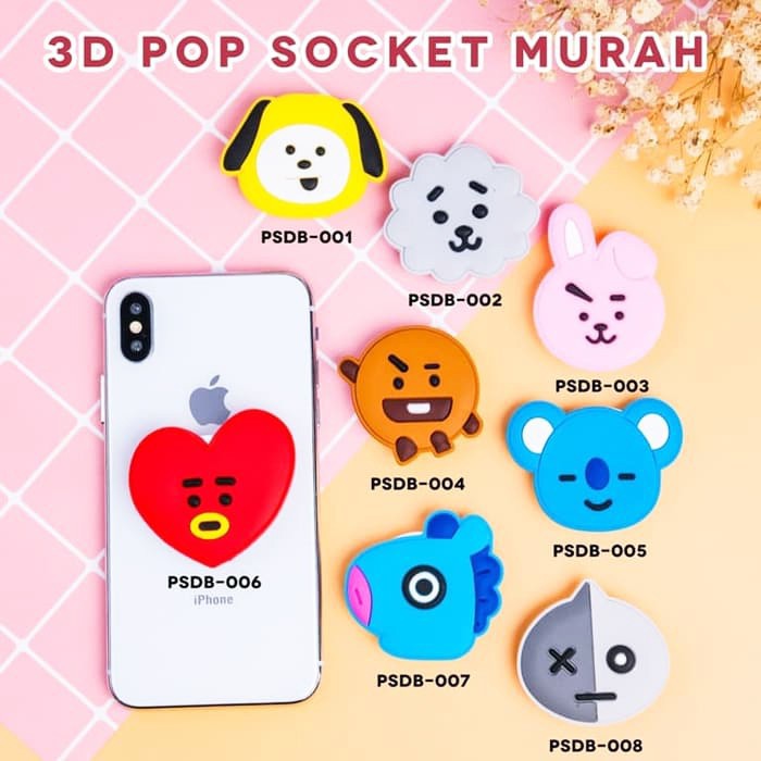 BRGUNIK Kpop Korea Griptok 3D/ Phone Holder PVC/ Stand HP/ Phone Stand/ Phone Grip R275