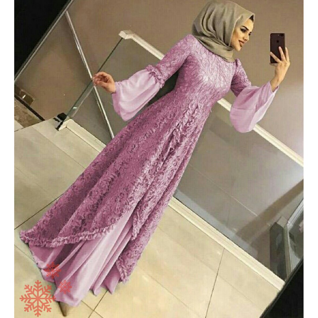 HCL Dress Hatia - Dress Muslim Wanita Terbaru - Busana Muslim Wanita