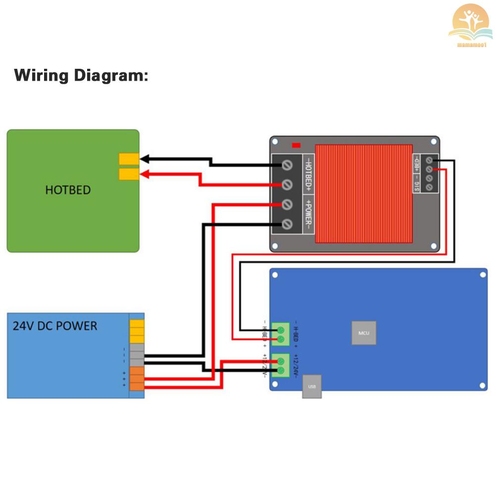 3D Printer Hotbed Heating Controller High Current Load MOS Module MOSFET Board Exceed 30A Compatible for CR-10 Ender-3 Prusa TEVO 3D Printer