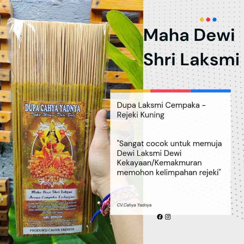 Dupa Harum Sri Laksmi Aroma Cempaka Hio Wangi