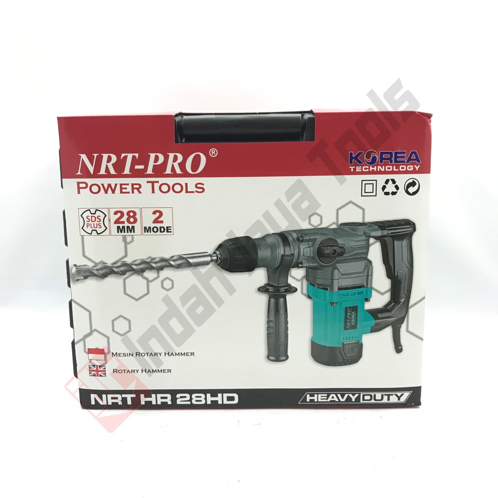 NRT-PRO HR 28HD Mesin Bor Beton Bobok SDS Plus 28 mm - Rotary Hammer 2 Fungsi