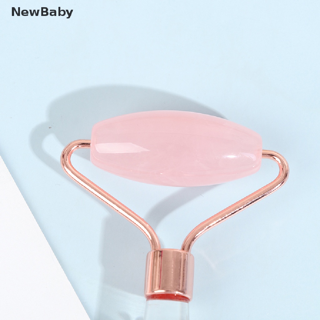 Roller Pijat Batu Giok Rose Quartz Gua Sha Untuk Melangsingkanmenghilangkan Kerutan Wajah