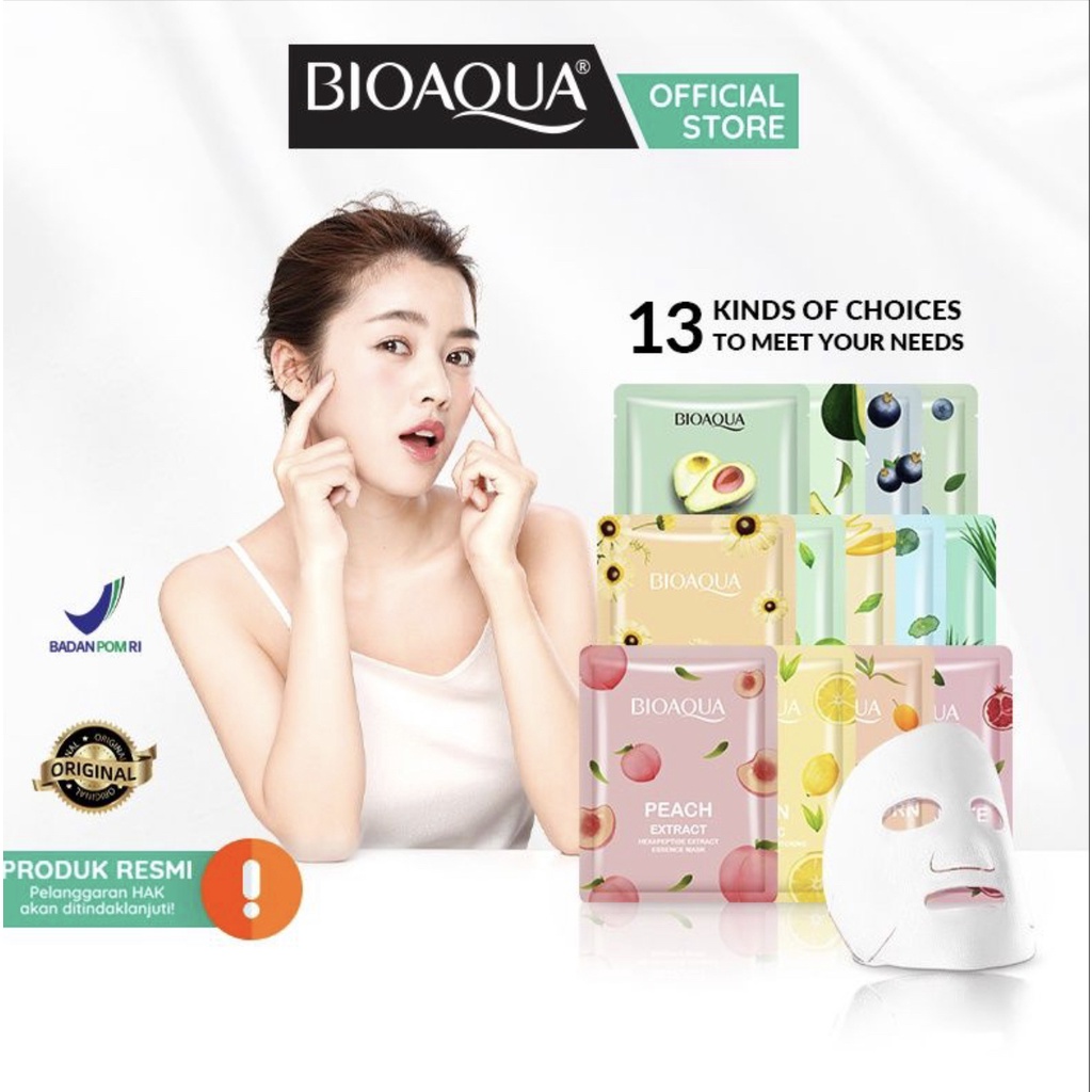 BIOAQUA sheet mask Brightening Moisturizing skin care Hydrating Essence face Mask anti aging Masker Wajah