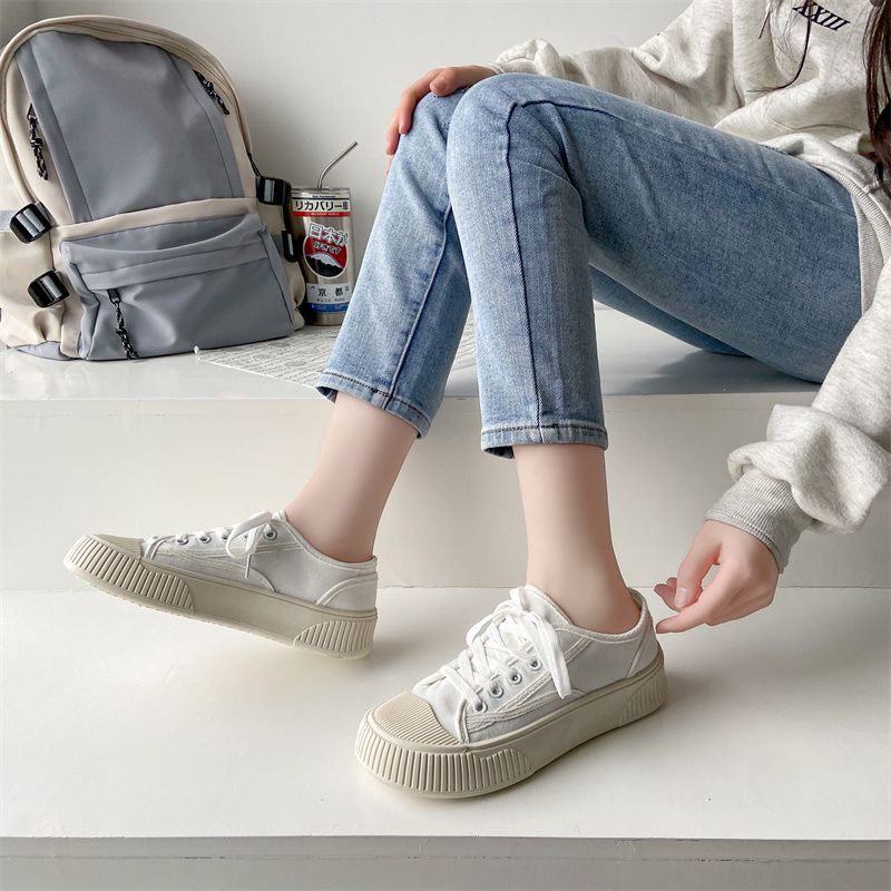 [GROSIR][COD] SEVEN_DAY SEPATU SNEAKERS WANITA KOREA IMPORT CASUAL KANVAS SHOES PUTIH FQ-58