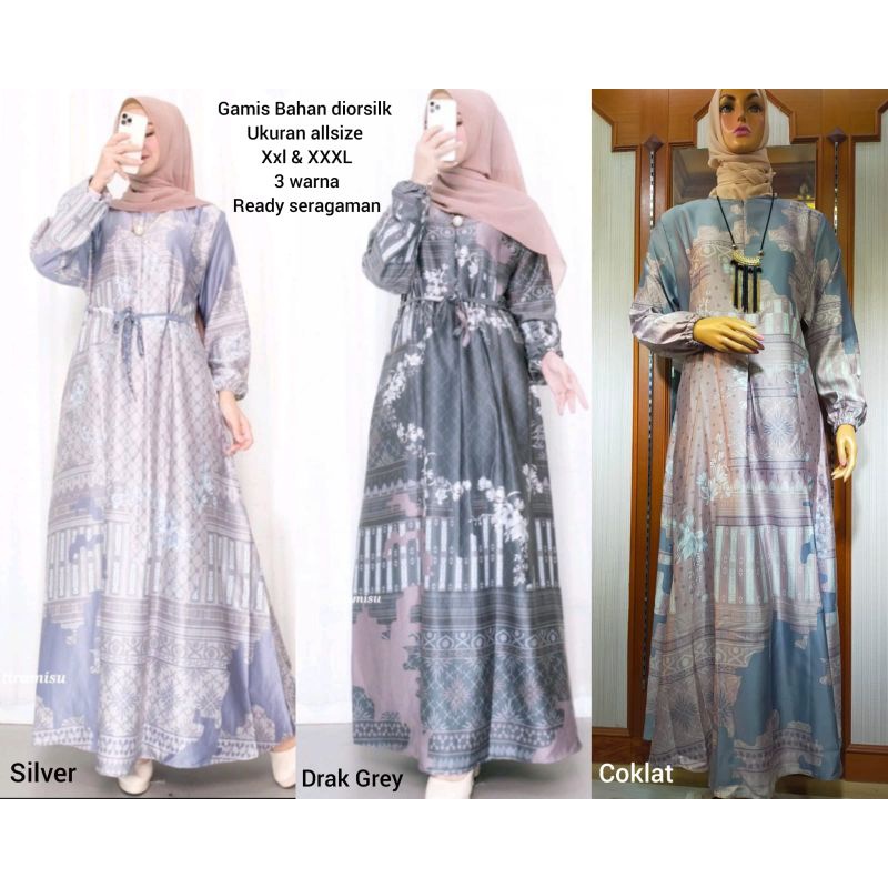 [READY JUMBO LD 125 | XXXL ] Gamis Maxmara Lux Premium |Gamis Maxmara Jumbo |Gamis Pesta Terlaris