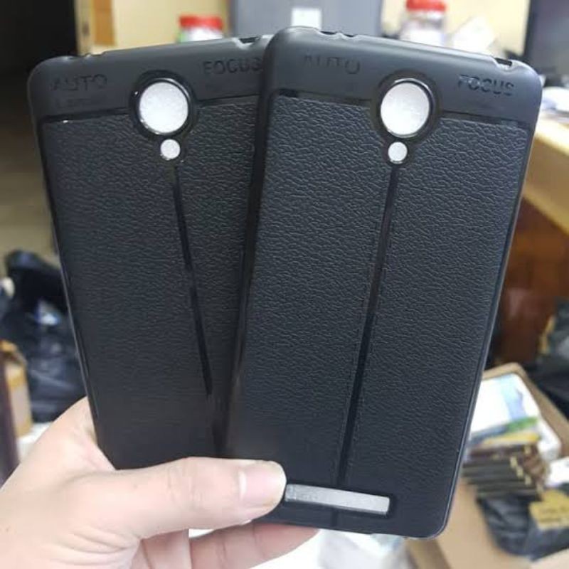 XIAOMI REDMI NOTE 2 AUTO FOCUS SOFTCASE LEATHER CASE KULIT JERUK REDMI NOTE 2