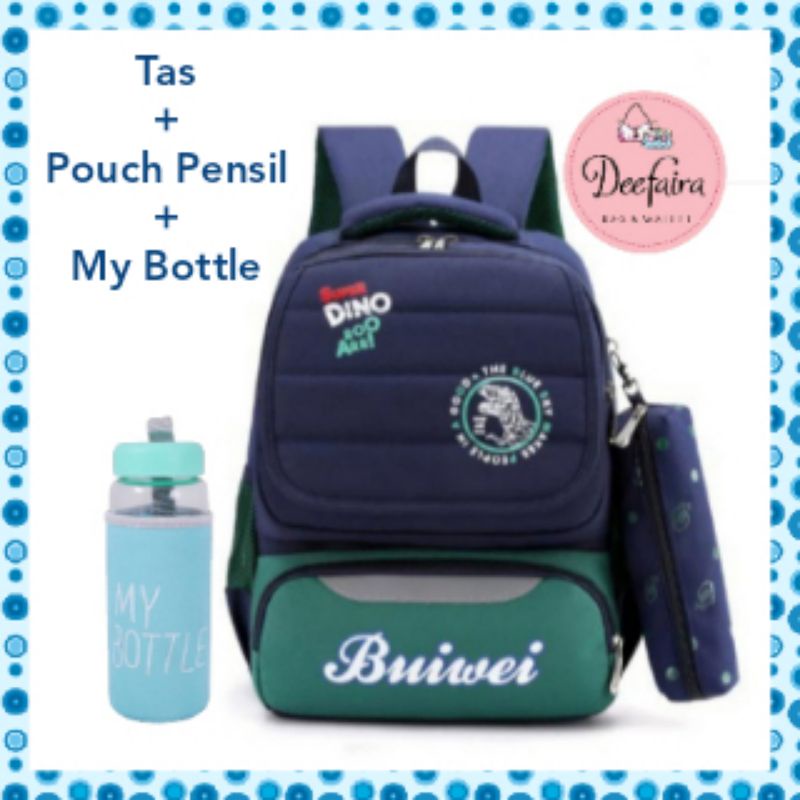 Tas Backpack Wanita Ransel Sekolah Anak Perempuan Free My Bottle