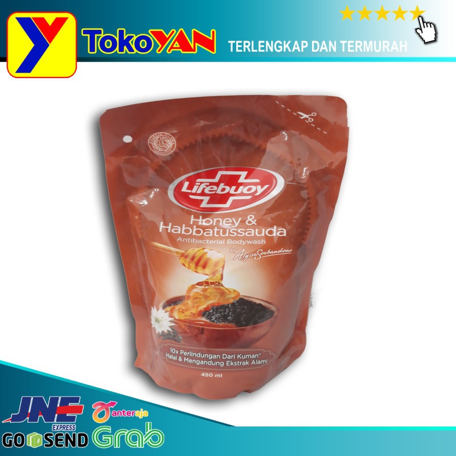 Lifebuoy Sabun Cair Antibacterial Honey & Habbatussauda Pouch 450ml