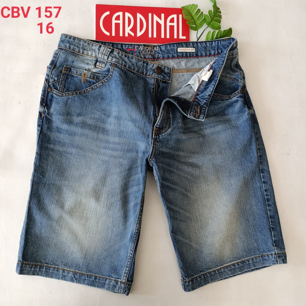 gof 37-38 CBV CARDINAL Celana Pendek Jeans Bermuda Casual Sobek Slimfit Reguler Fit Cowok Dewasa