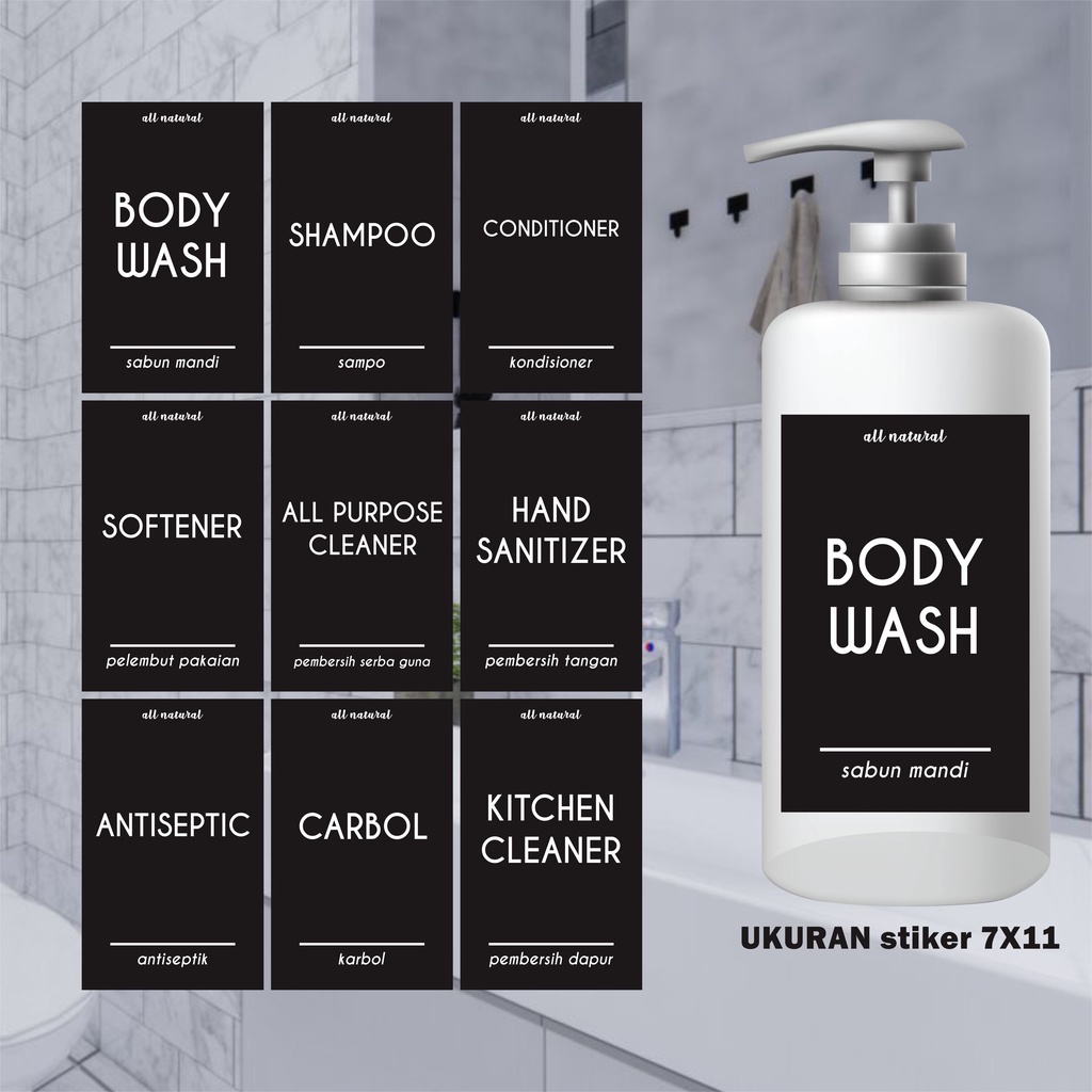 

Stiker Label Sabun Dan Shampoo Toiletries