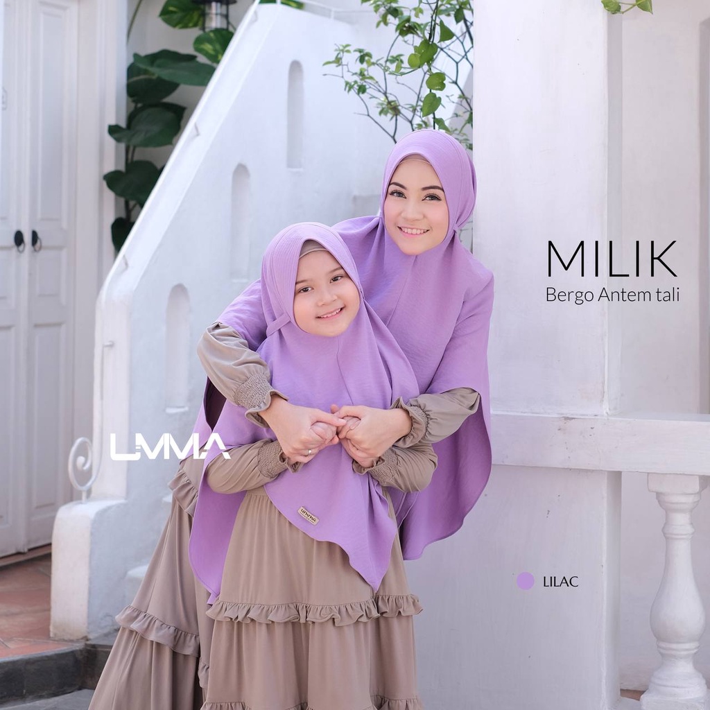 Umma Syari Bergo Milik bahan bianca crinkle Hijab Instan Antem griya_mey-6
