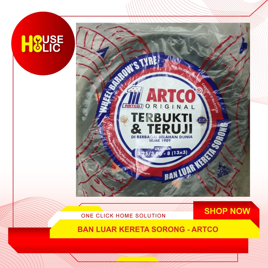 ARTCO Ban Gerobak Dorong Komplit / Roda Kereta Sorong 13&quot; Inch