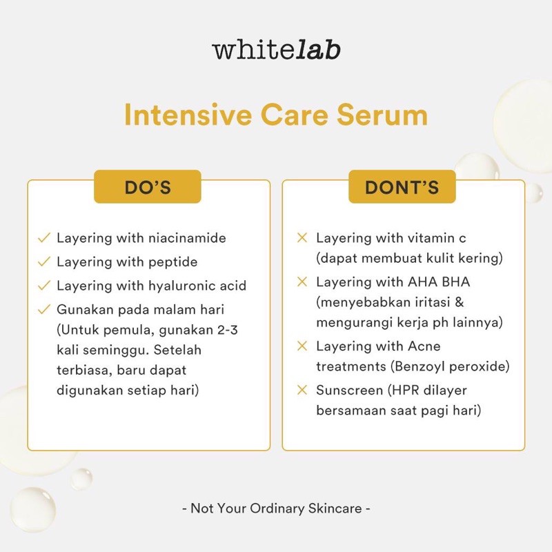 Whitelab Retinoid Care Serum (Intensive Care Serum)- Whitelab Surabaya