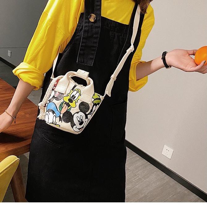 ☟ FUNATIC❤️ MICKEY MOUSE TOTE BAG MINI KANVAS TAS ANAK KOREA STYLE TAS ZARA IMPORT FA942 ☇