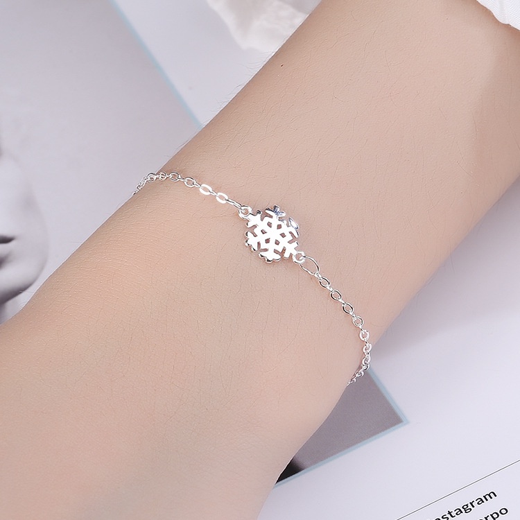 Gelang Tangan Wanita Gelang Perak Titanium Bracelet Premium Sterling Silver Multilayer-1