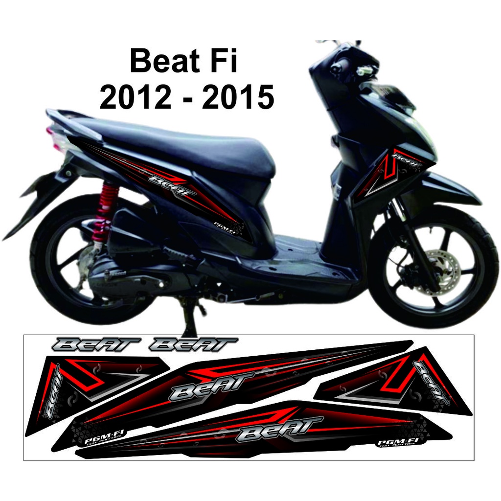 SB-DECAL (COD) VARIASI STICKER/STRIPING VARIASI MOTOR HONDA BEAT FI 2012-2015 CUSTOM STICKER VARIASI