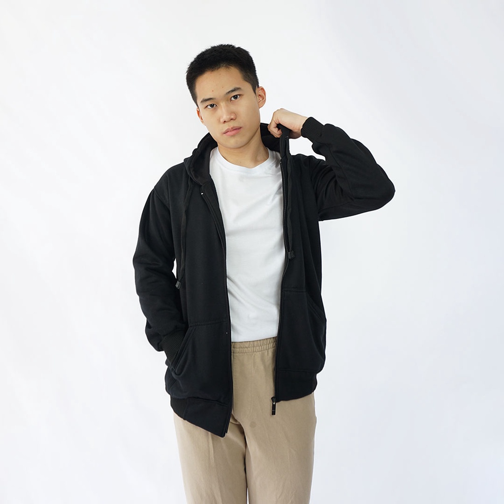 CLOSETWEAR HOODIE ZIPPER POLOS HITAM