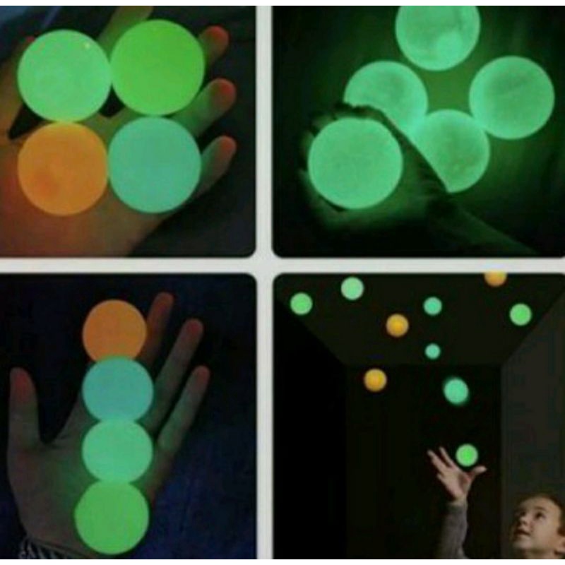 MAINAN VIRAL DI TIKTOK GLOBBLES STICKY WALL BALL GLOW IN THE DARK MURAH| SHIPS IN 24 HOURS