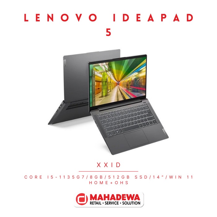 Lenovo Ideapad 5 XXID[Ci5-1135G7/8GB/512GB SSD/14″/Win 11 Home+OHS]