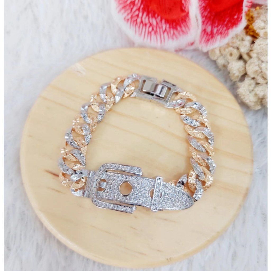 Gelang Xuping Permata Rantai Kombinasi Lapis Emas 18k F53,54