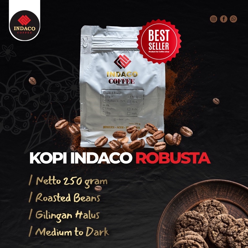 

KOPI INDACO ROBUSTA 250 gram