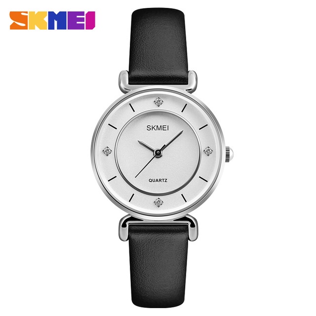 JAM TANGAN CEWEK ANALOG SKMEI 1330 MINI KULIT WATER RESISTANT MURAH