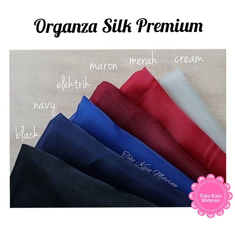 Kain Organza Polos / Organza Premium Silk Glowing / Bahan Organza Grade A