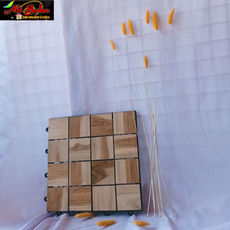 UBIN KAYU/LANTAI KAYU/PARKET KAYU JATI ASLI PROMO