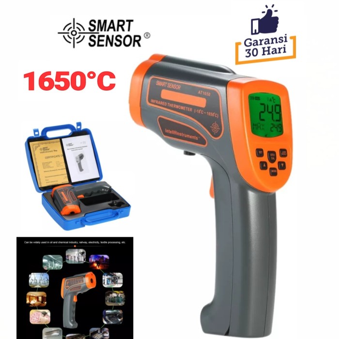 Laihoshope Thermometer Industri Infrared Thermometer 1650 Derajat Sertifikas
