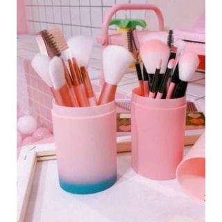 Kuas Make Up Tabung 12pcs / Make Up Brush 12 Set In Tube Kuas Rias Make Up 12 Set Import