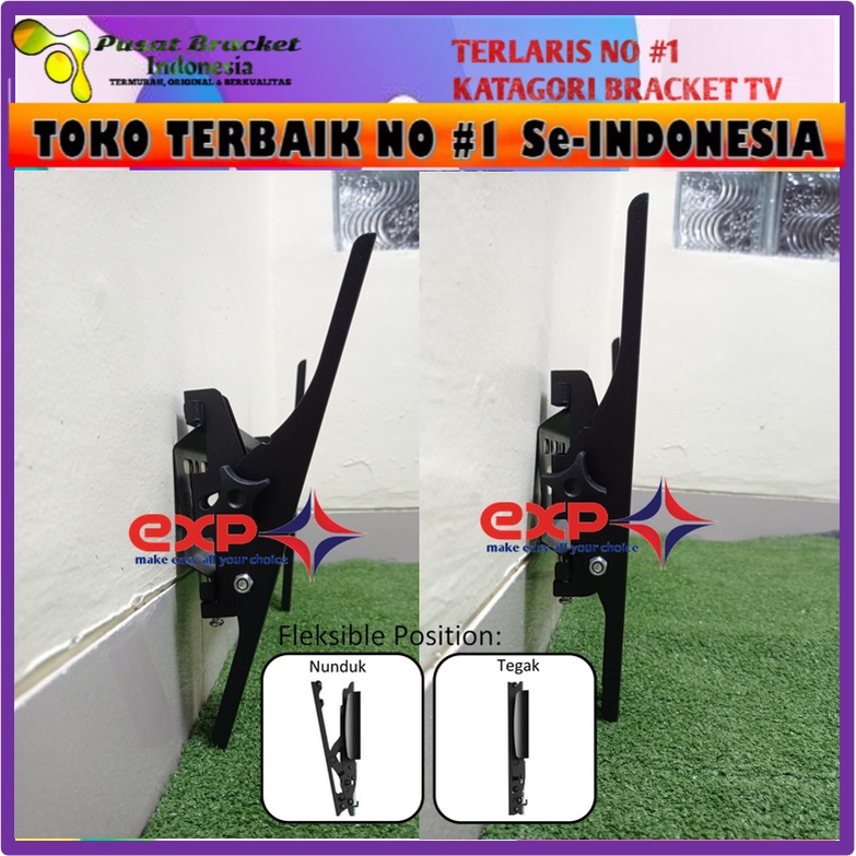 Bracket TV HISENSE 21&quot; s/d 43&quot; waterpass GARANSI 100% COCOK!!! IMPORT QUALITY