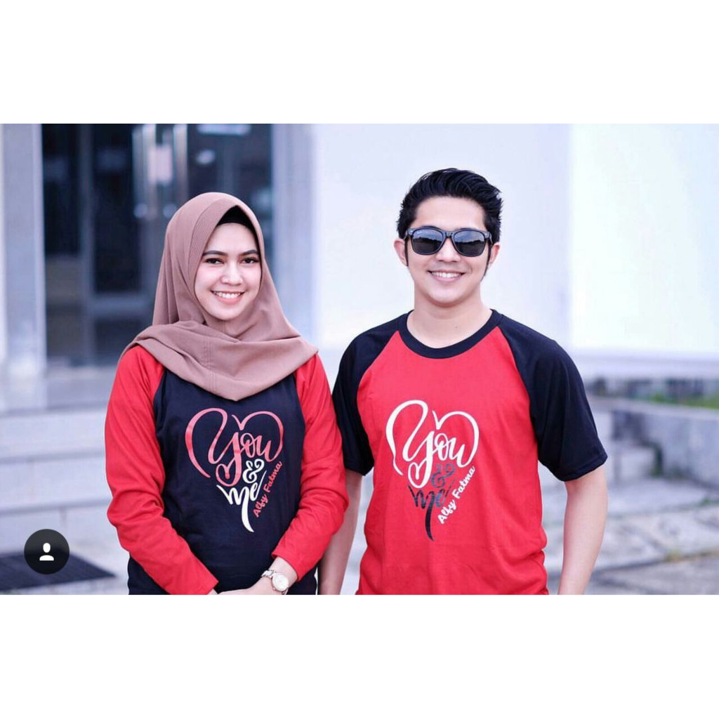 Kaos Couple Desain Lucu Cetak Nama Shopee Indonesia