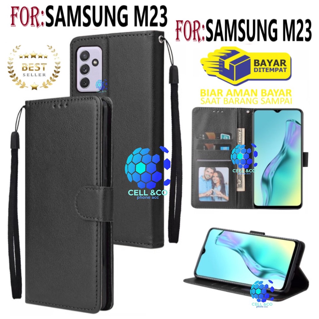 CASE SAMSUNG M23 CASE FLIP LEATHER WALLET PREMIUM FLIP CASE BUKA TUTUP KESING HP CASING FLIP CASE WALLET SAMSUNG M23