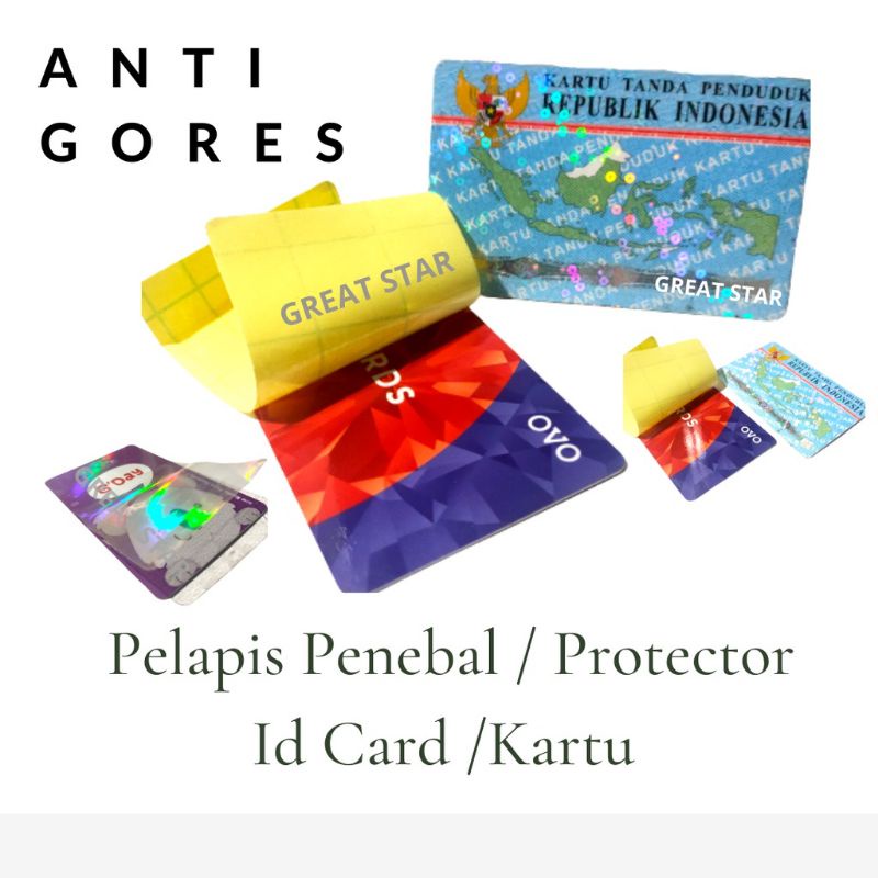 

PELAPIS/PROTECTOR KARTU/ANTI GORES/Penebal PVC ID CARD GLOSY PCS/ECERAN