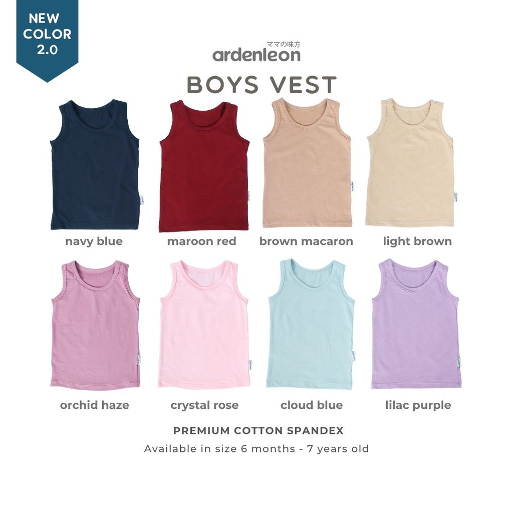 Ardenleon Boys Vest / Singlet Kaos Kutung Anak Cowok