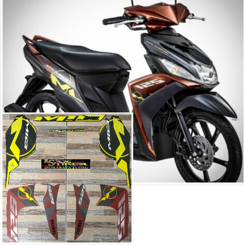 striping original Yamaha Mio M3 125 coklat tahun 2015