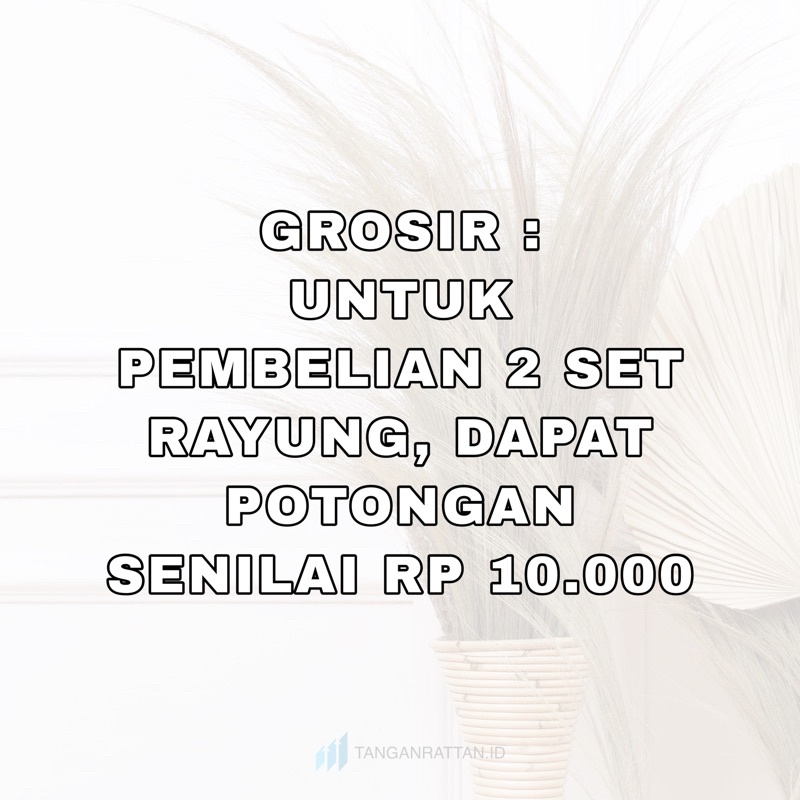 Rayung Pampas Bunga Kering Natural Dekorasi Rustic Home Decor 1 Set