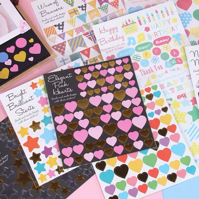 

sticker foil untuk planner , diary dan scrapbook
