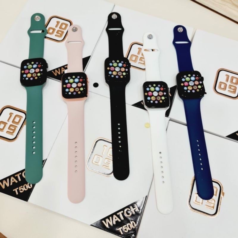 (Original)Jam Tangan Pintar SMARTWATCH T500 &amp; T55 Series 5/6/7/8 Double strap Y68 bisa telfon dan ganti walpaper jam tangan wanita