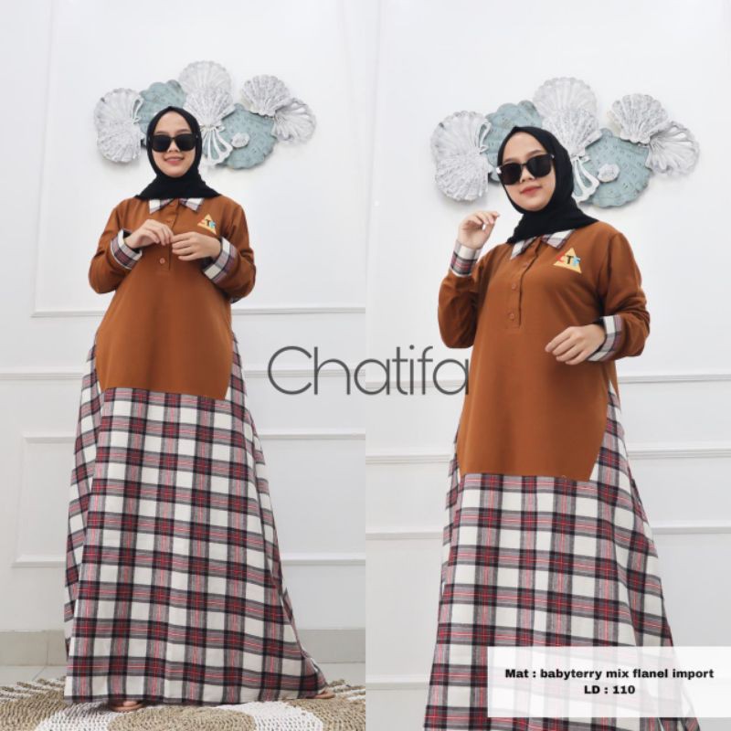 Dress Maxy Flanel by chatifa original